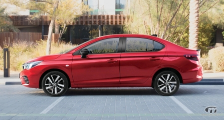 Side View of the economical Honda City